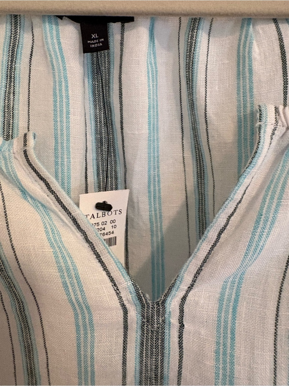 Talbots 100% Linen Popover Shirt NWT XL - Picture 5 of 11